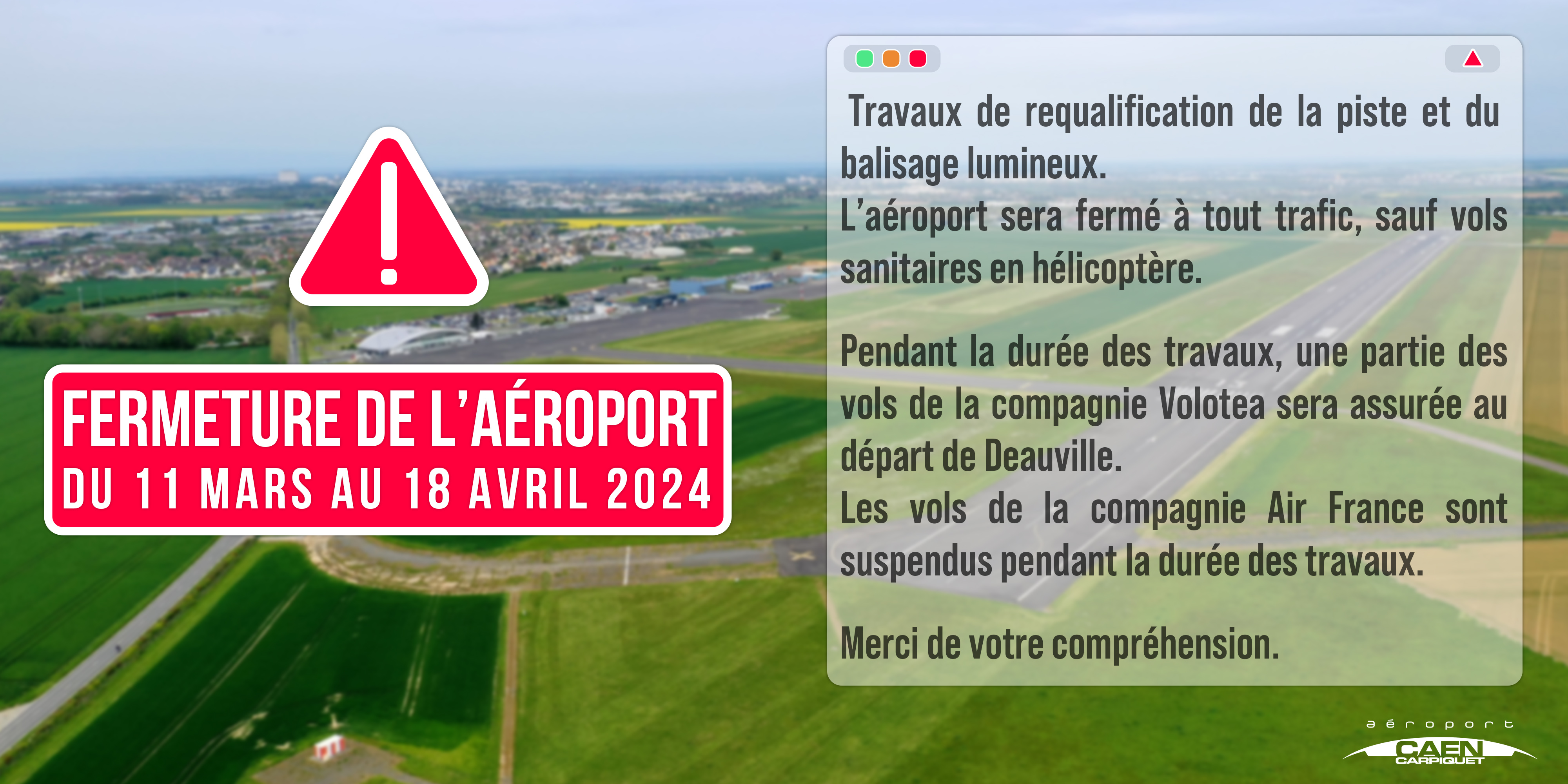Fermeture de l'aéroport